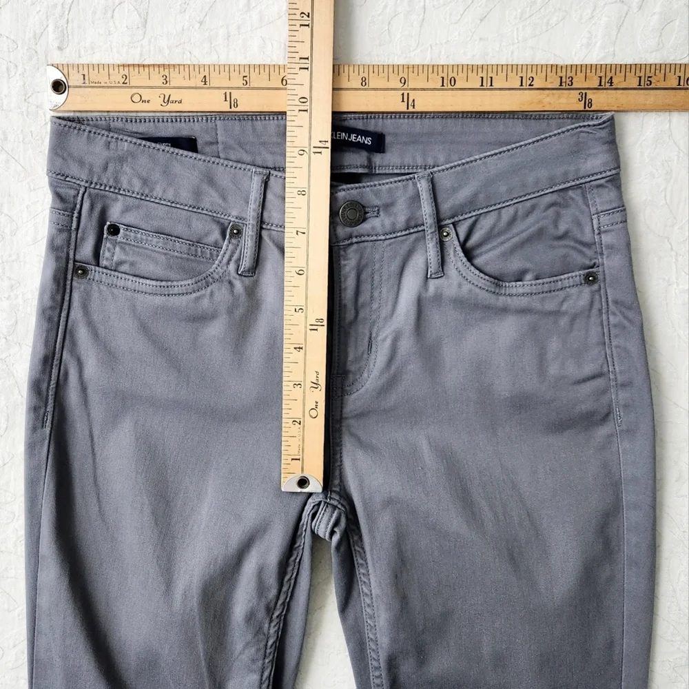 Calvin Klein Jeans Gray Ankle Skinny Lightweight Pants With Stretch, Size 4
